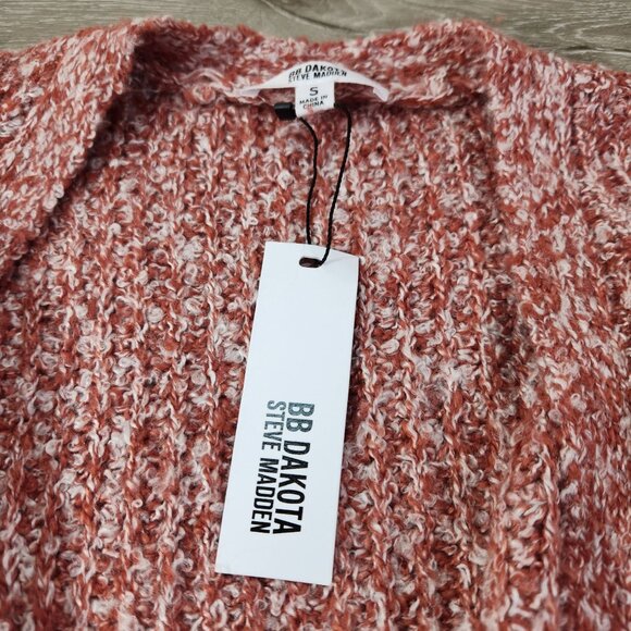 BB Dakota Steve Madden Odetta Open Cardigan Rust New With Tags Women's Size S - Picture 7 of 15